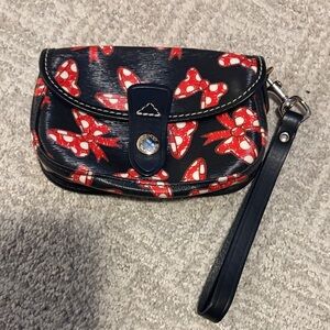 Minnie Mouse Dooney & Bourke Red and Black Wristlet